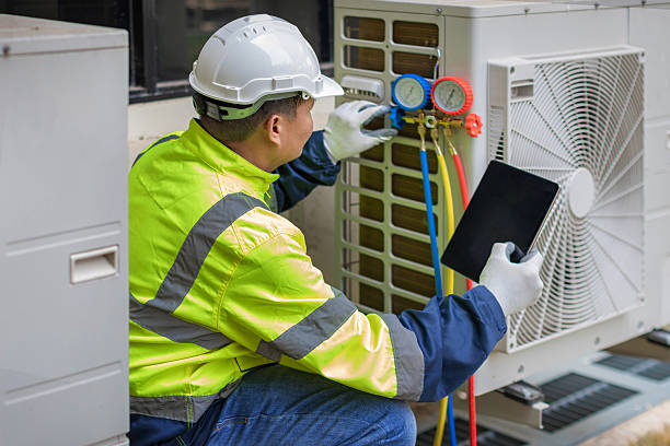 Professional Ductwork Repair technician working in Mansfield Center, CT